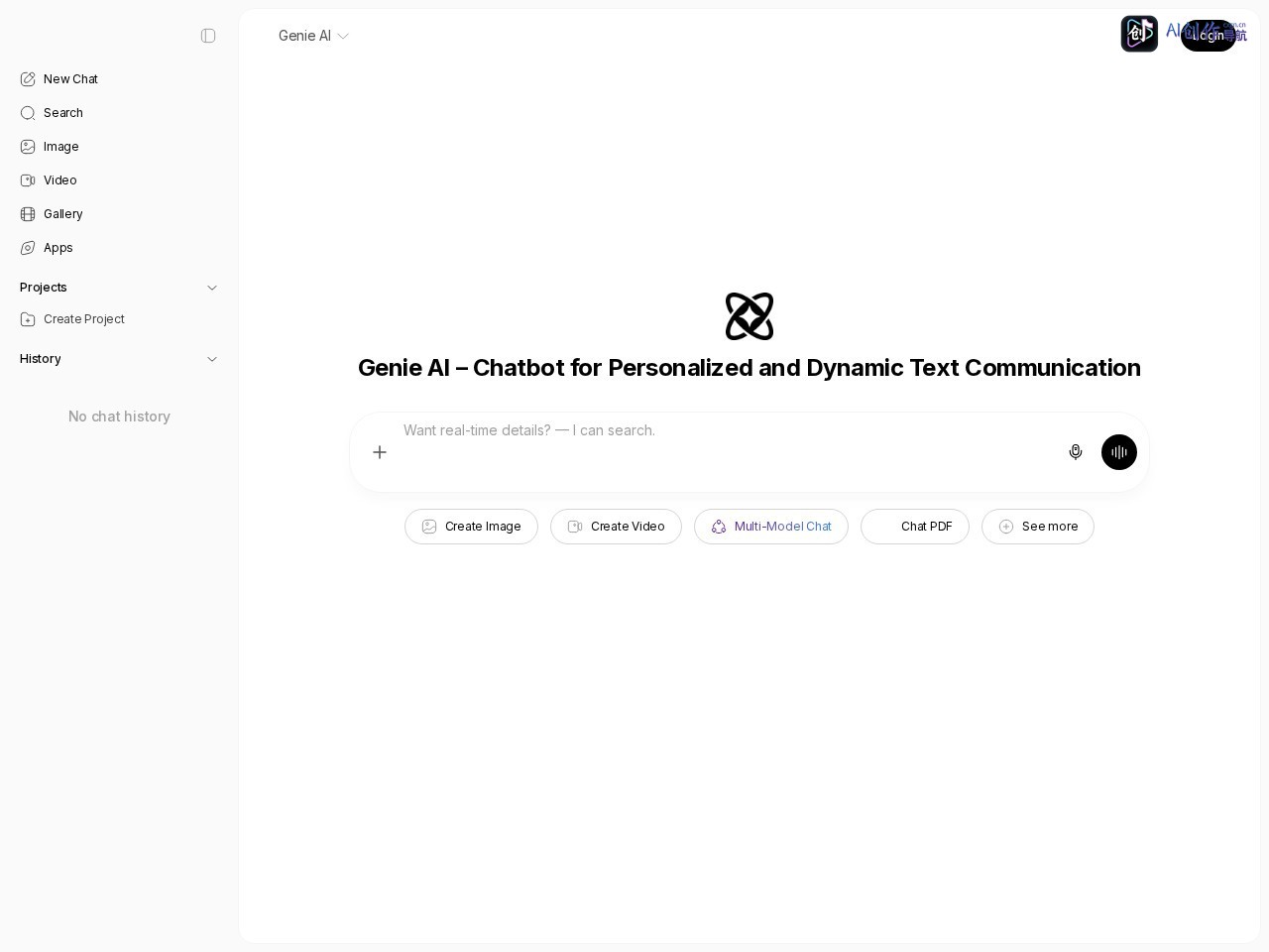 Genie AI 网站截图