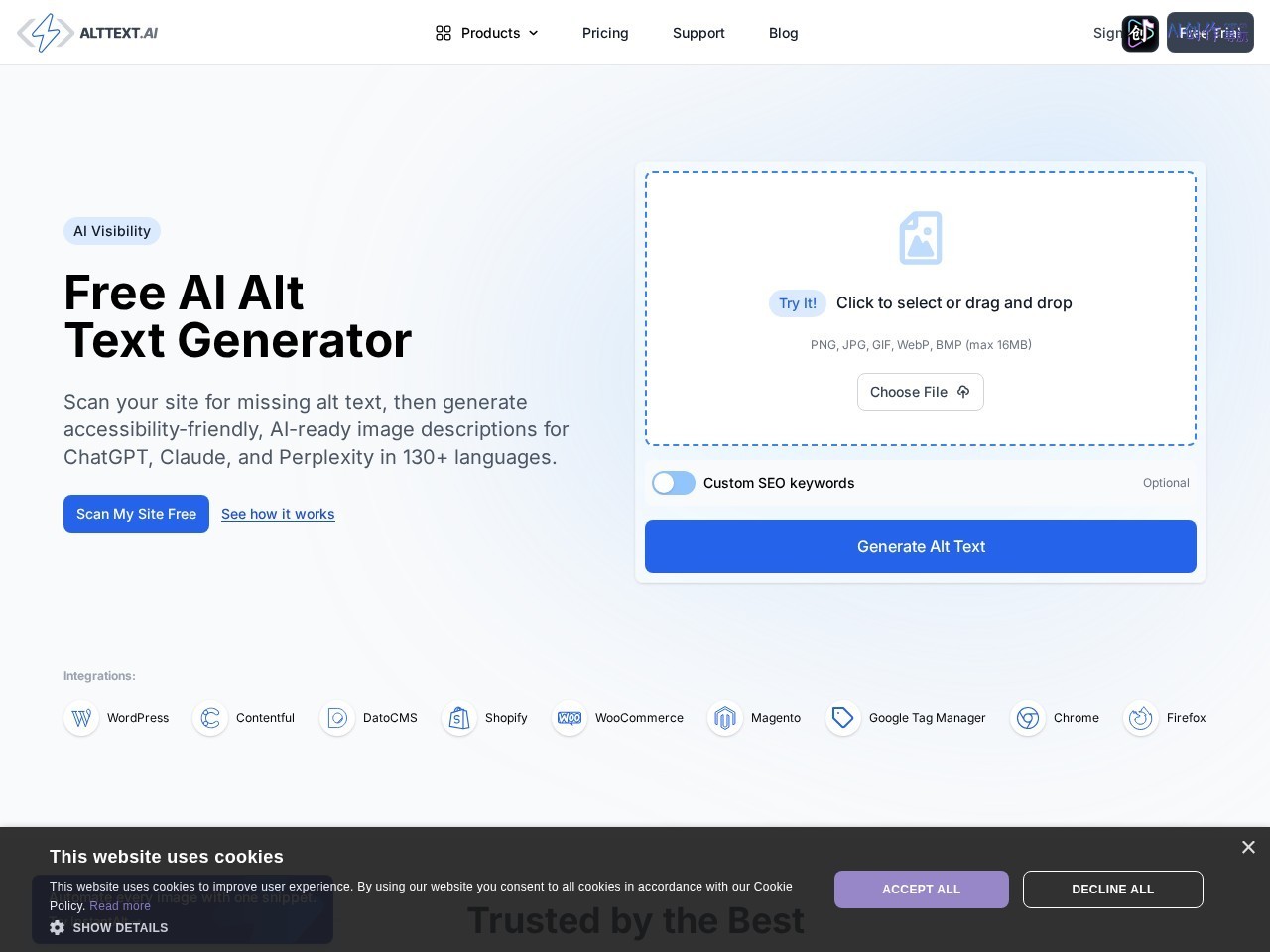 AltText.ai 网站截图