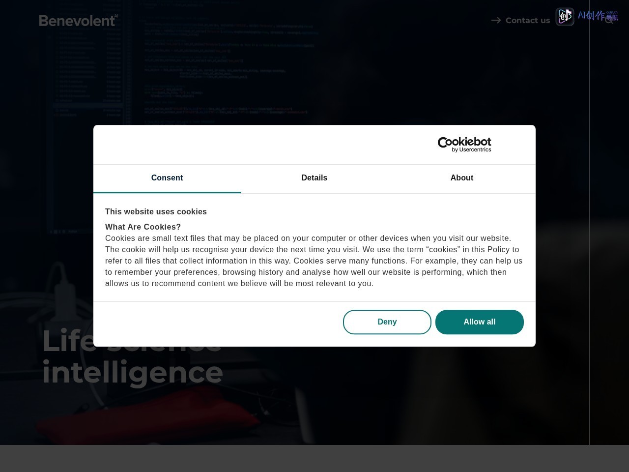 BenevolentAI 网站截图