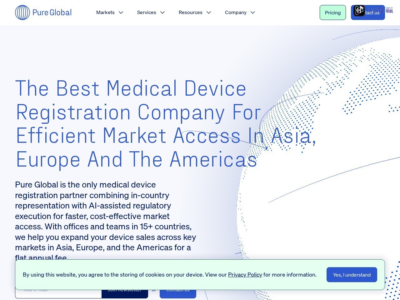 Pure Global 网站截图
