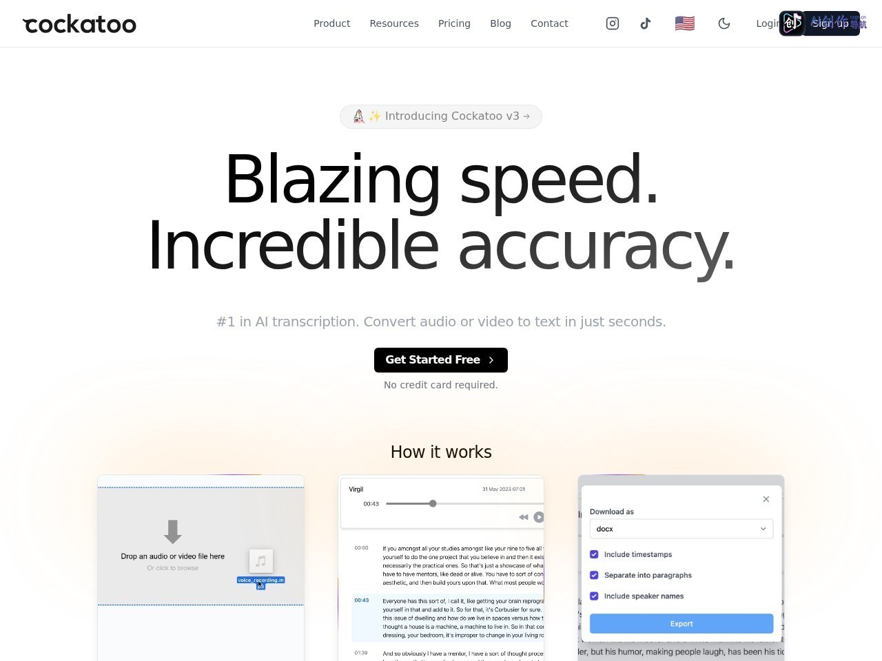 Cockatoo 网站截图