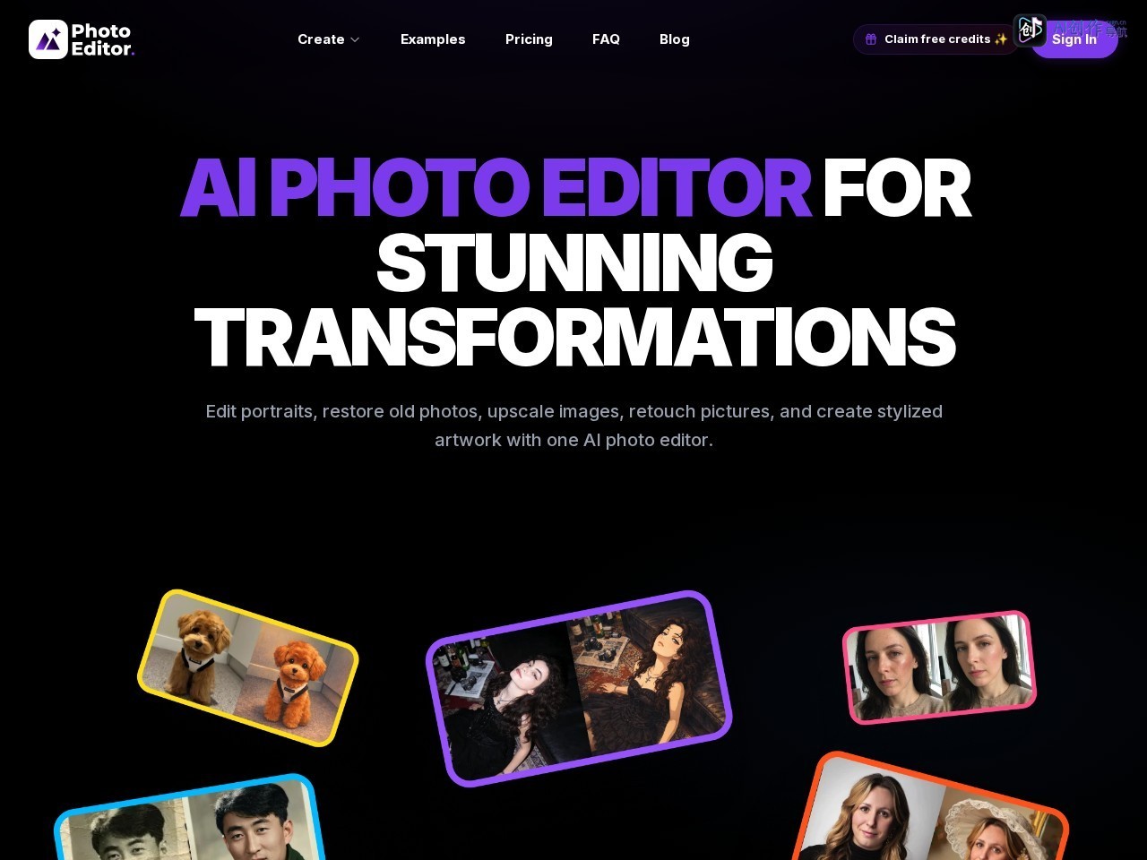 AI Photo Editor 网站截图