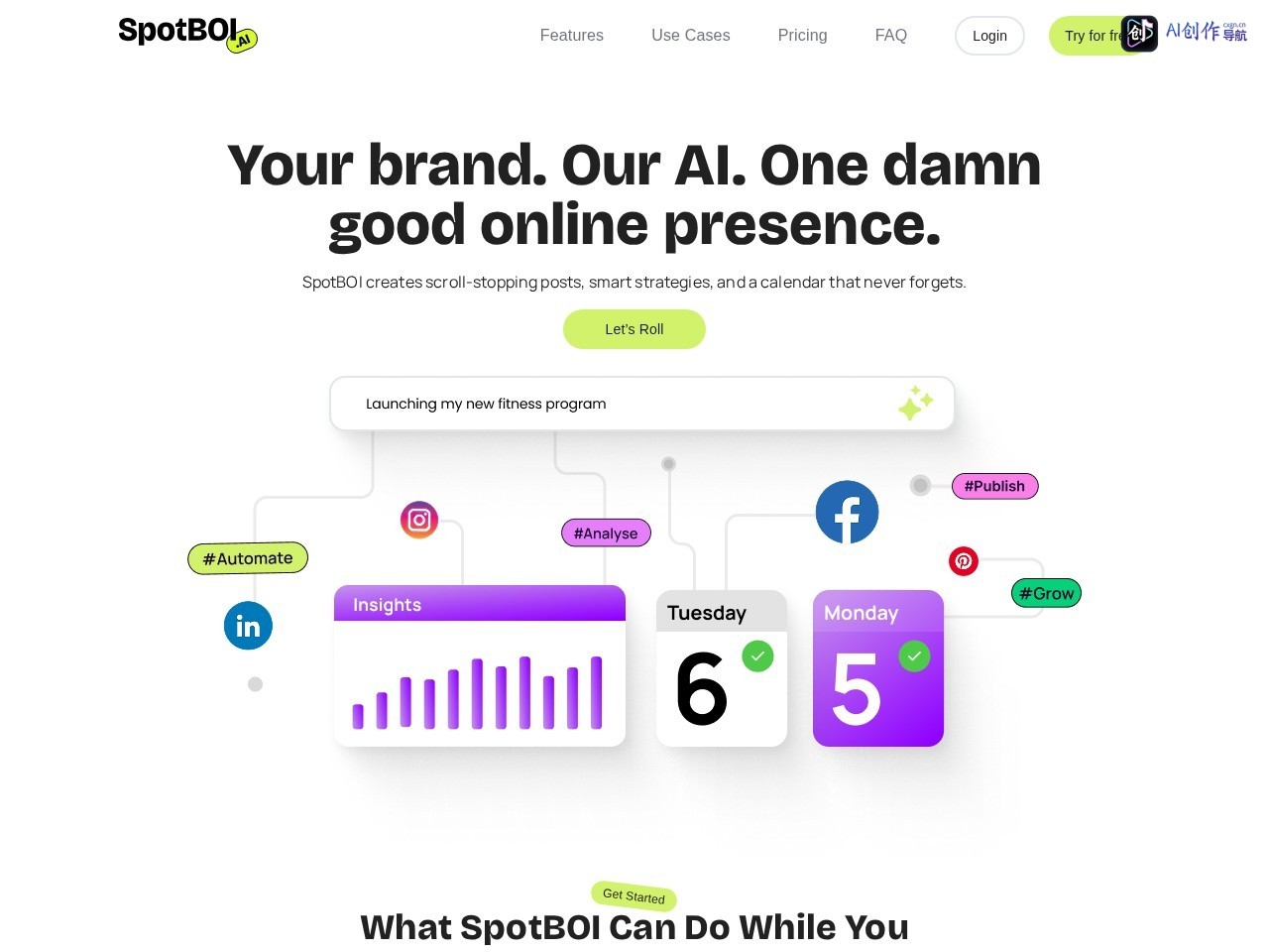 SpotBOI 网站截图