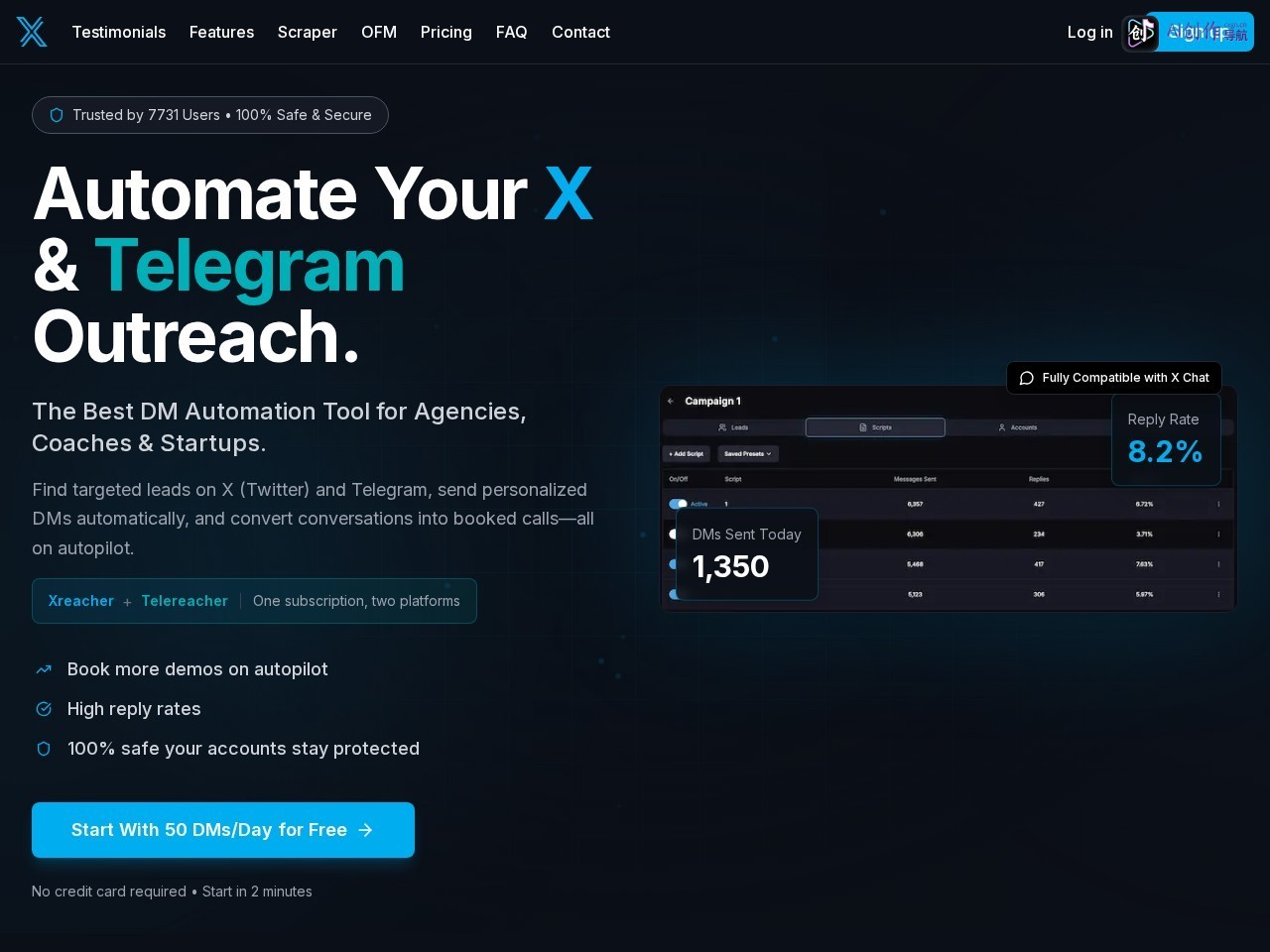 Xreacher 网站截图
