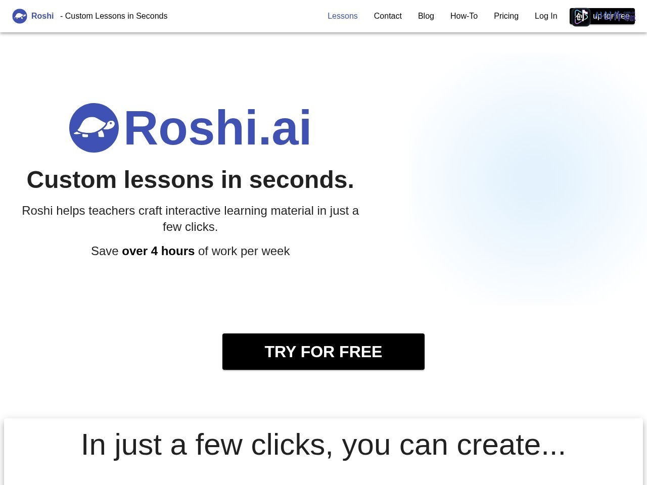 Roshi AI 网站截图