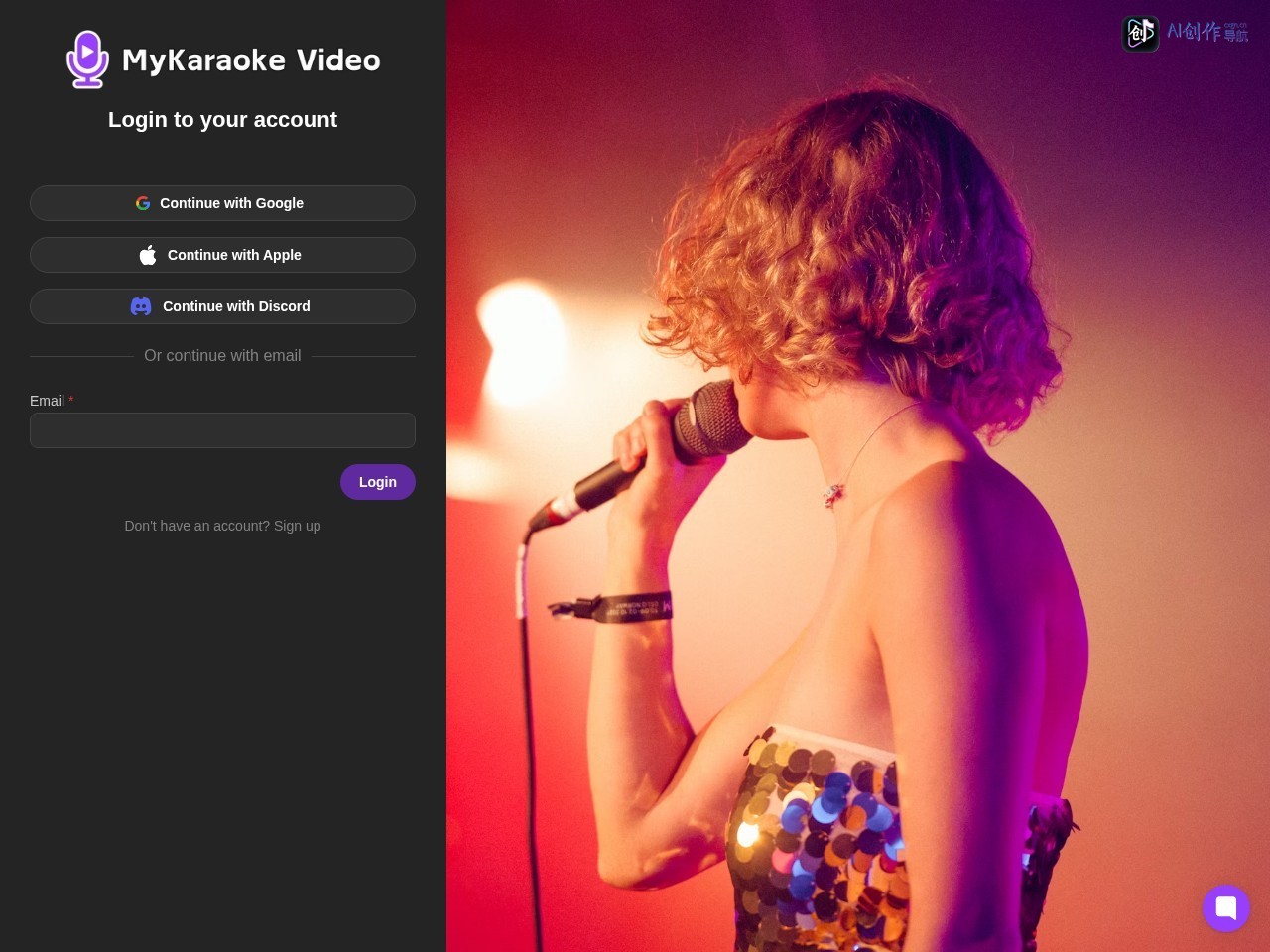MyKaraoke Video 网站截图