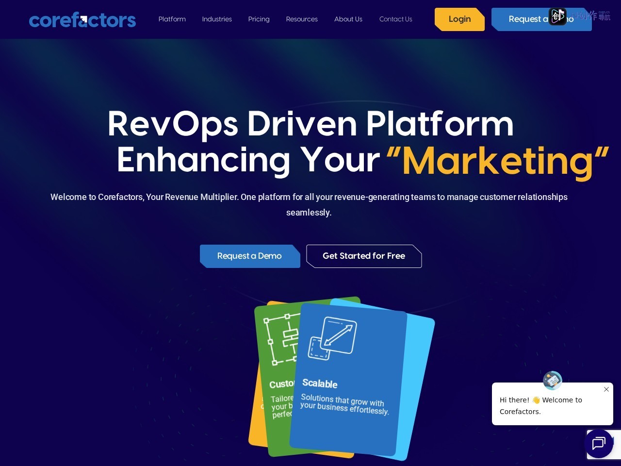 Corefactors: Multiply Revenue with RevOps-Driven Platform 网站截图