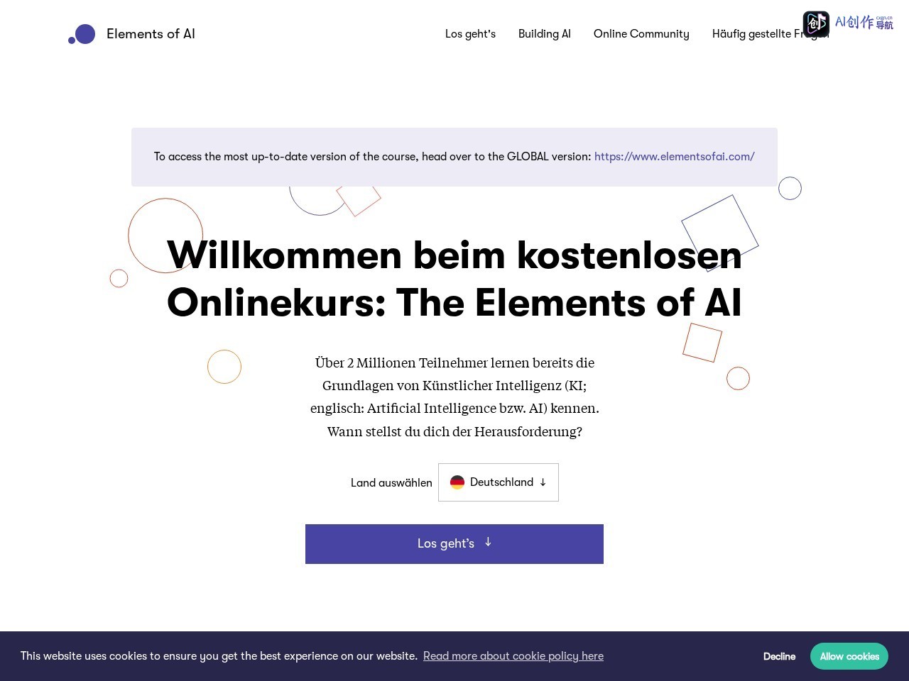 Elements of AI 网站截图