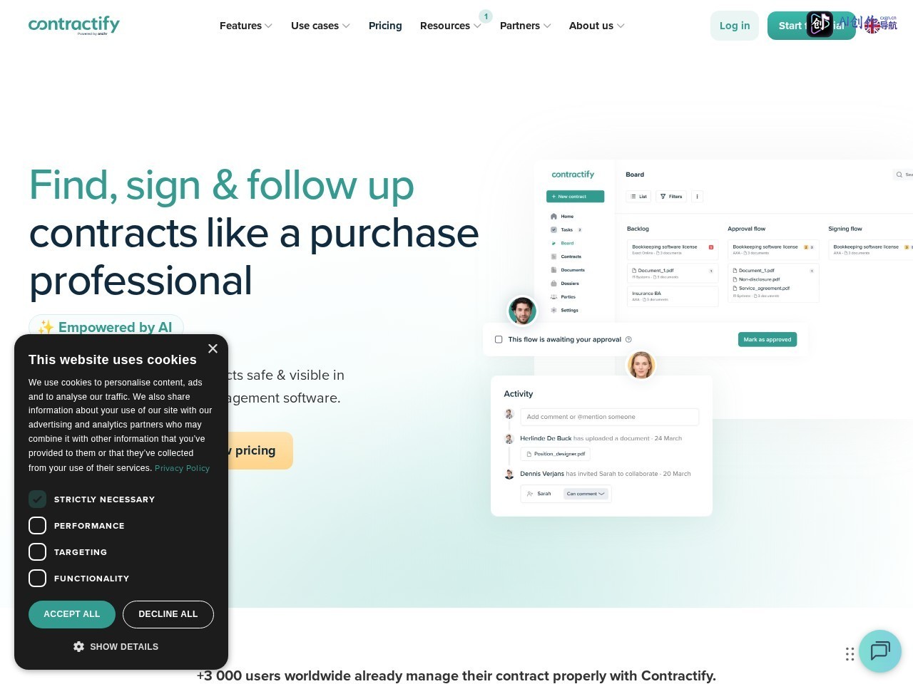 Contractify 网站截图
