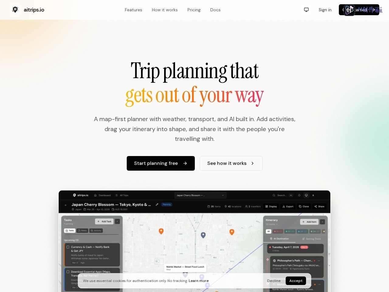 aitrips.io 网站截图