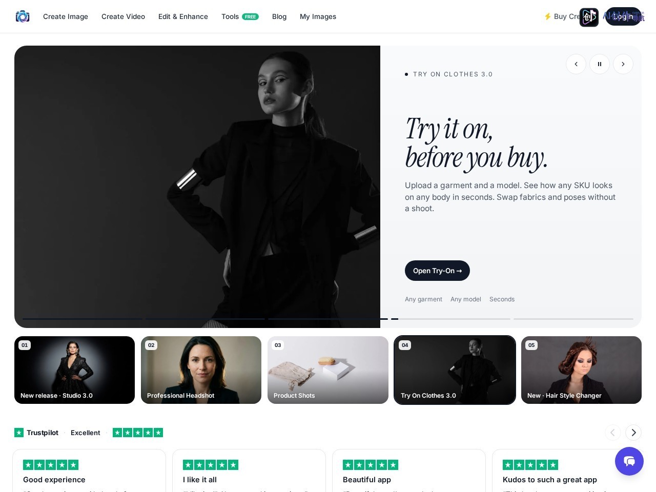 Photo AI Studio 网站截图