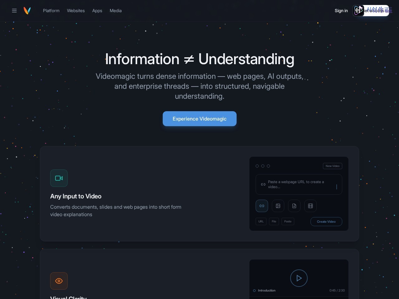 VideoMagic AI 网站截图