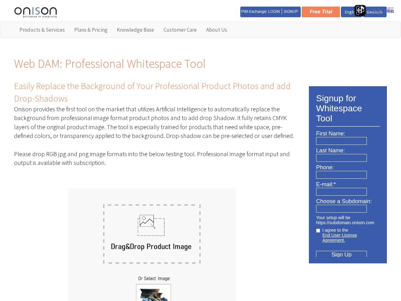 Onison Whitespace Tool 网站截图