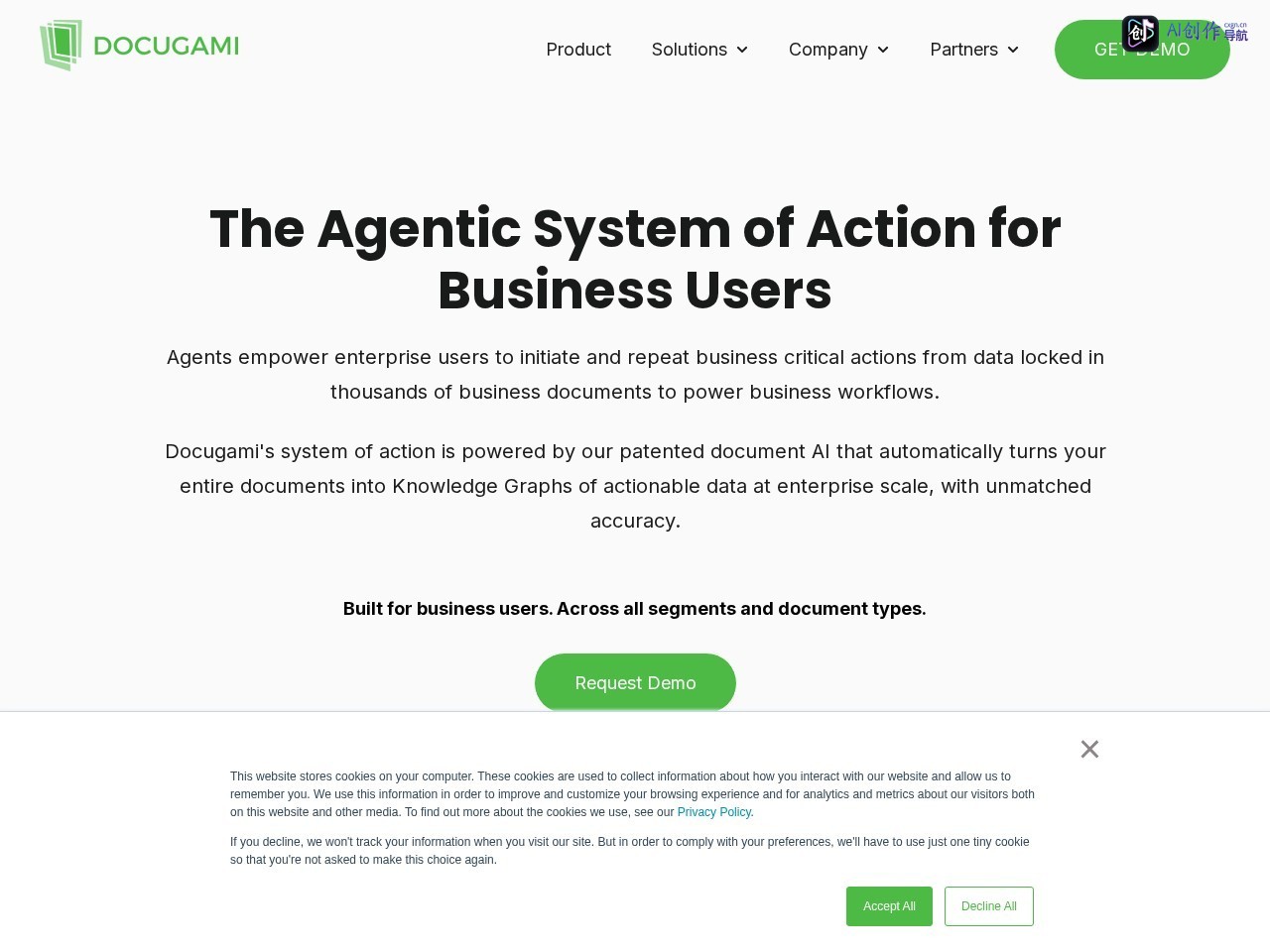 Docugami 网站截图