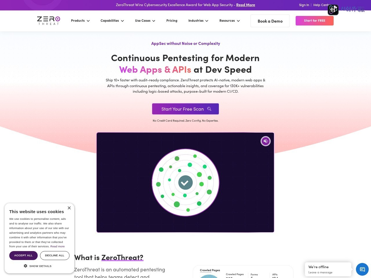 ZeroThreat.ai 网站截图