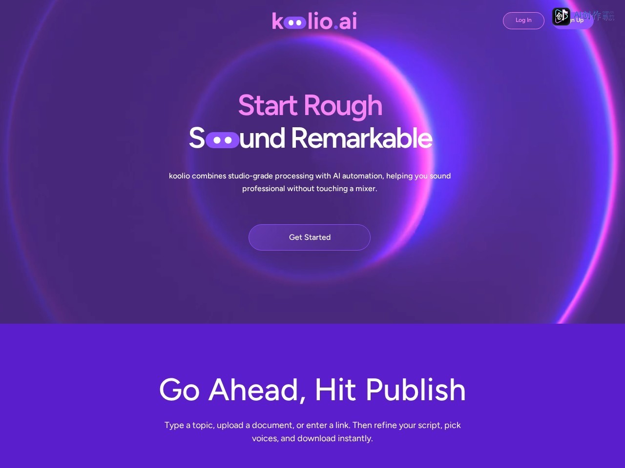 koolio.ai 网站截图