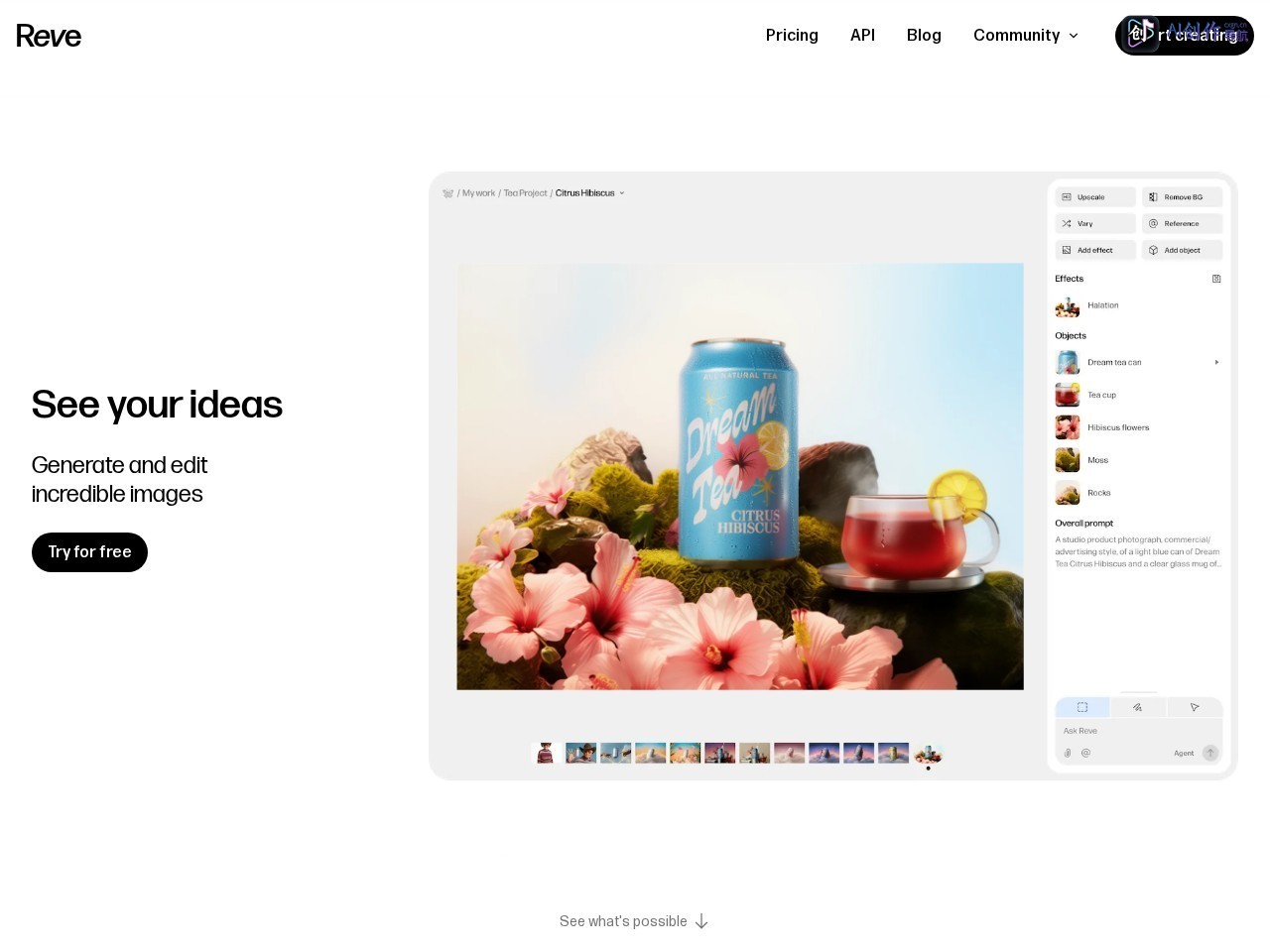 Reve Image 网站截图