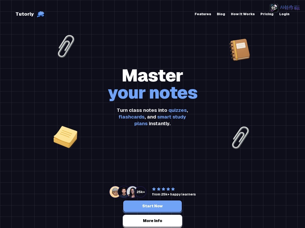 Tutorly 网站截图