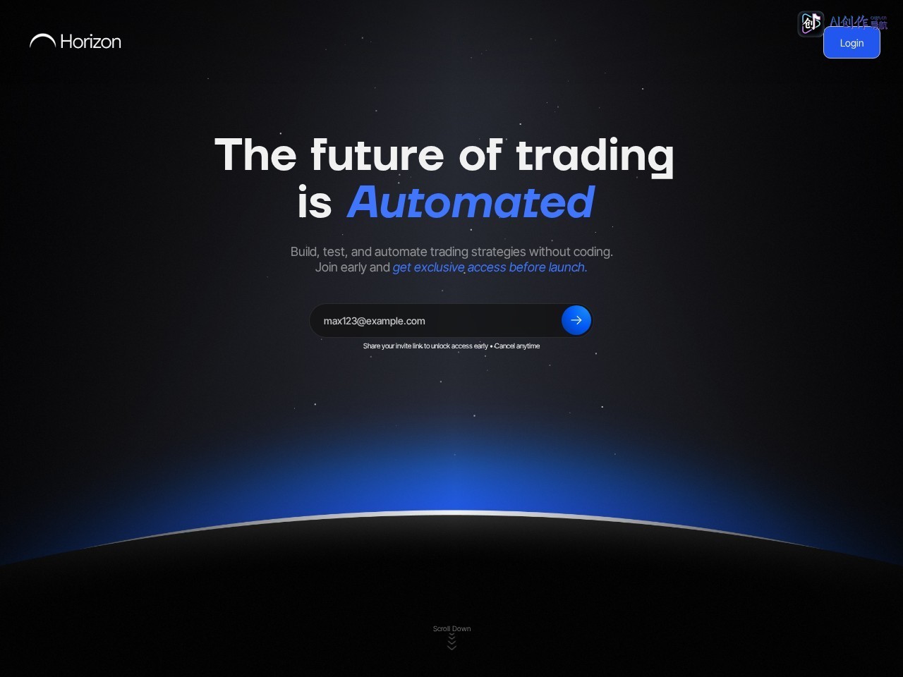 Horizon Trade 网站截图