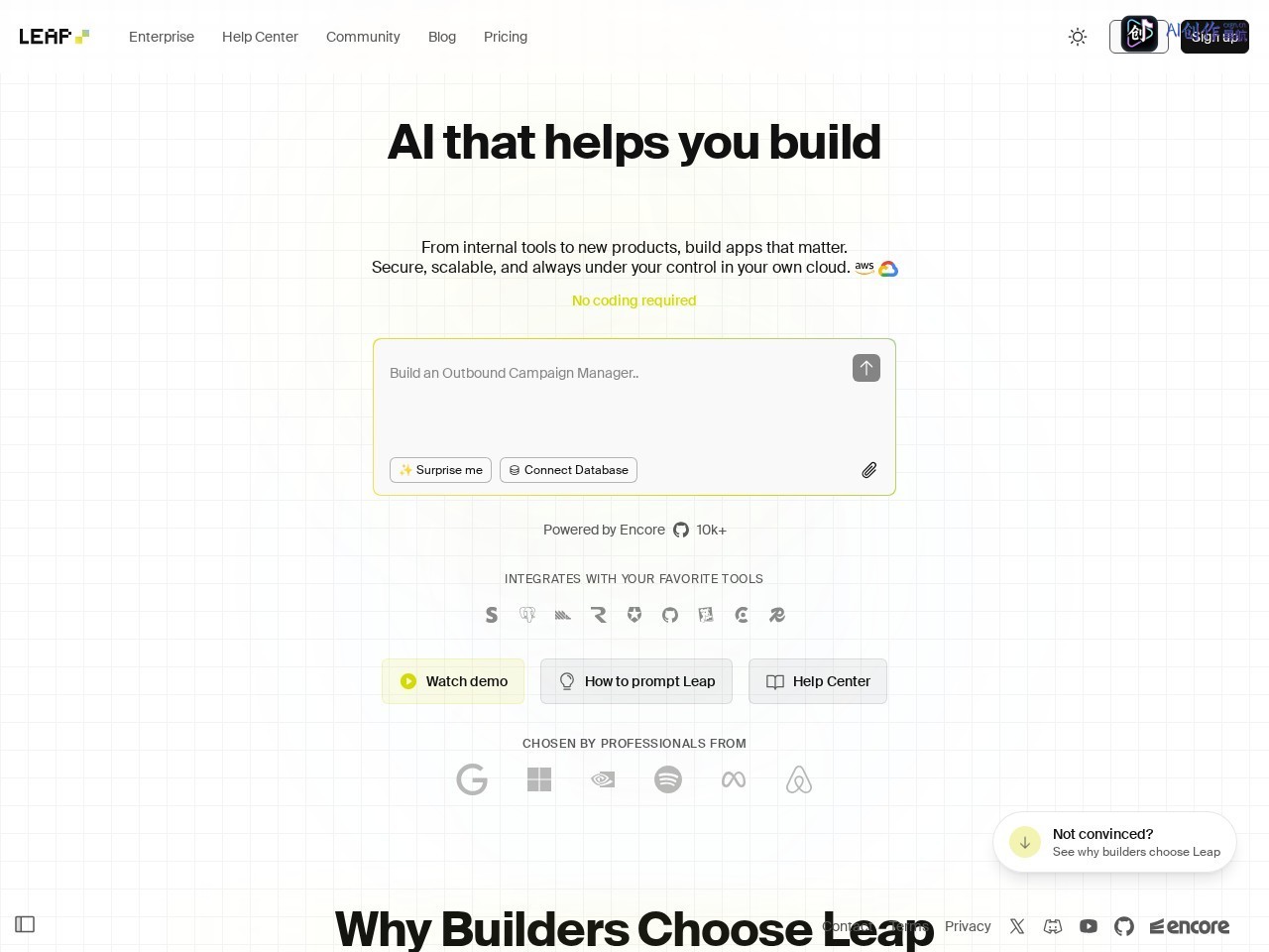 Leap 网站截图