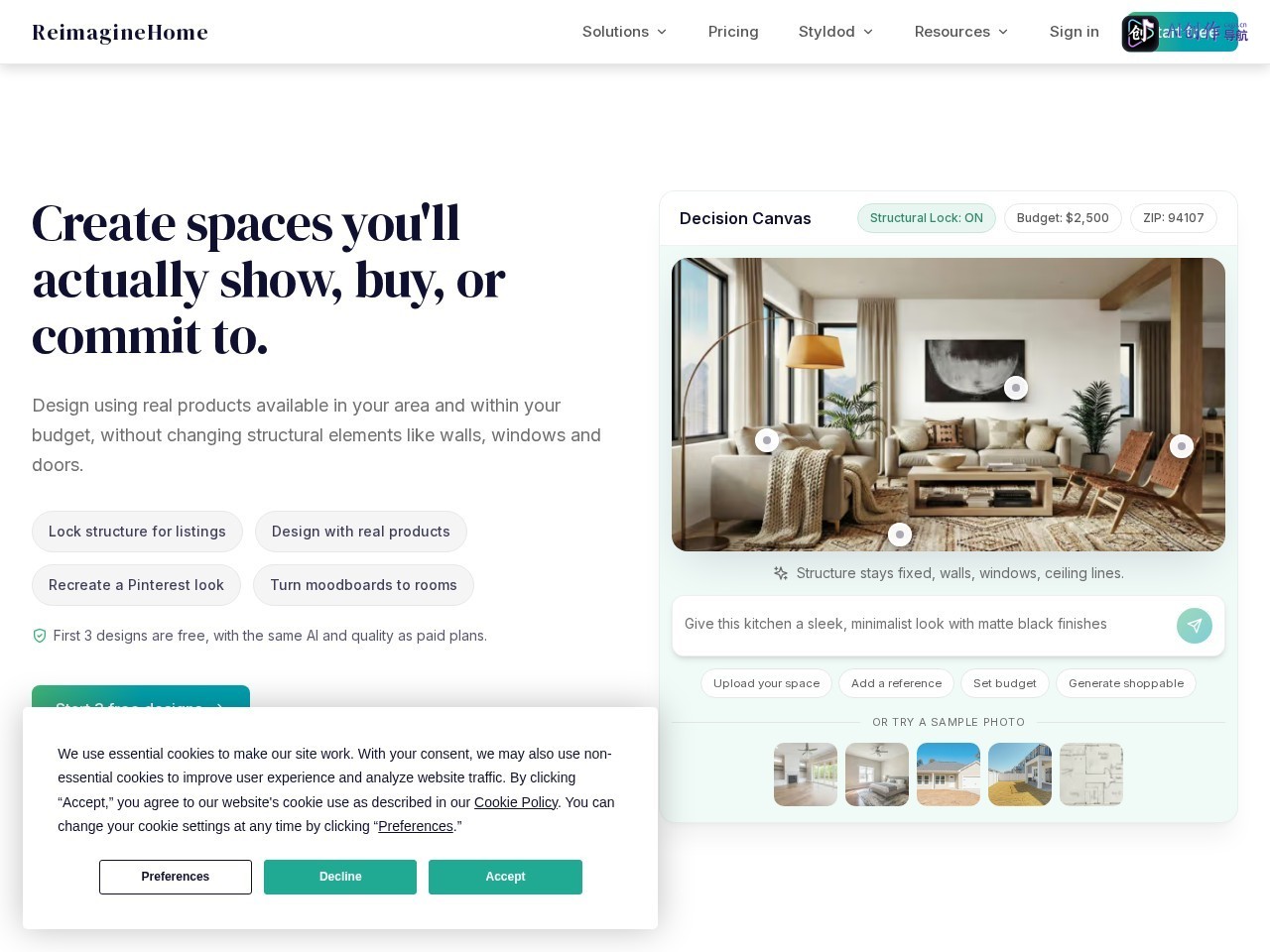 REimagine Home 网站截图