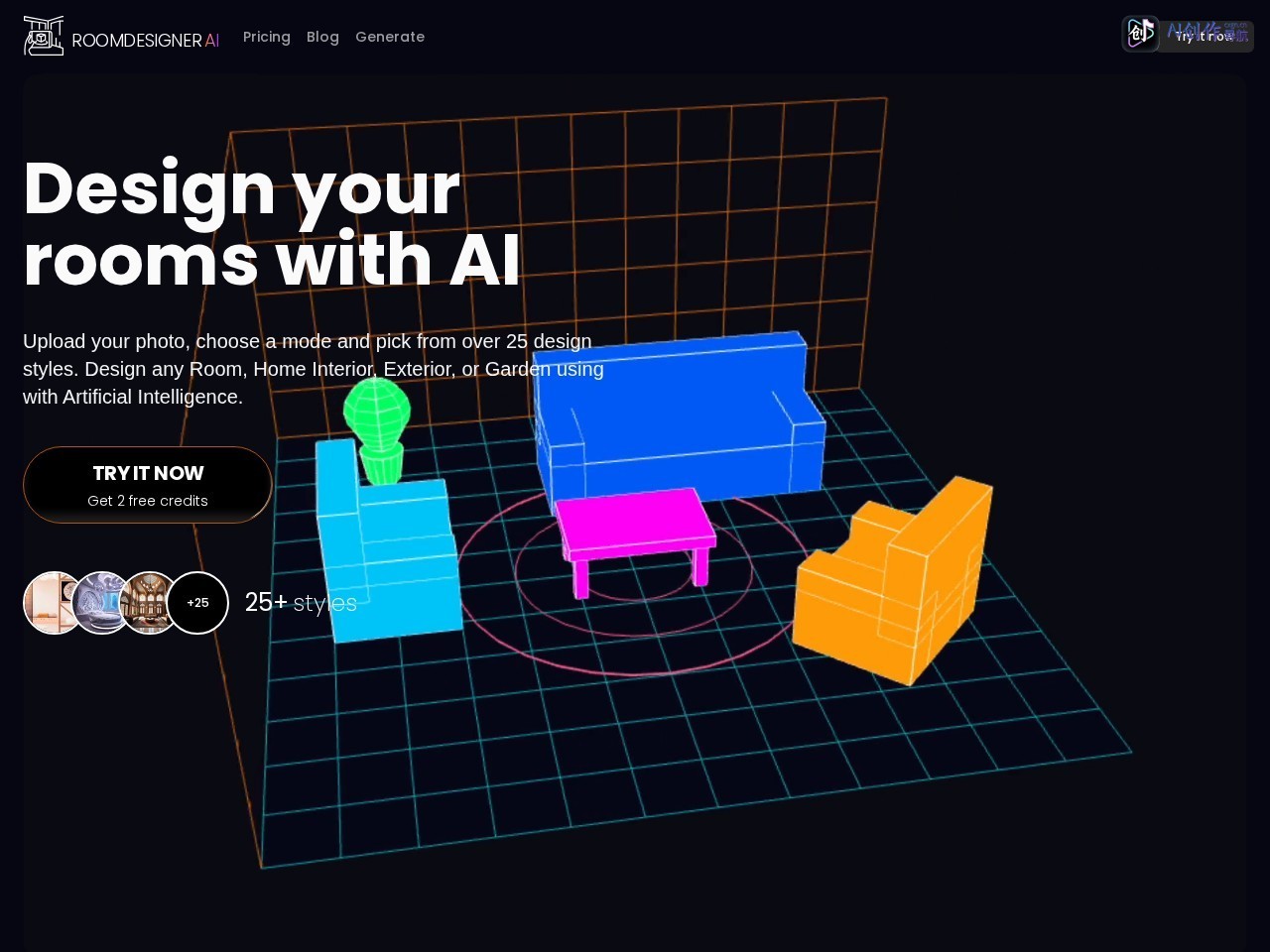Roomdesigner AI 网站截图