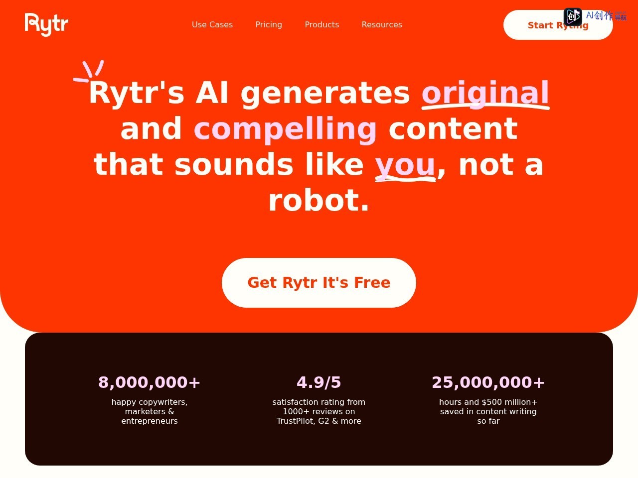 Rytr 网站截图