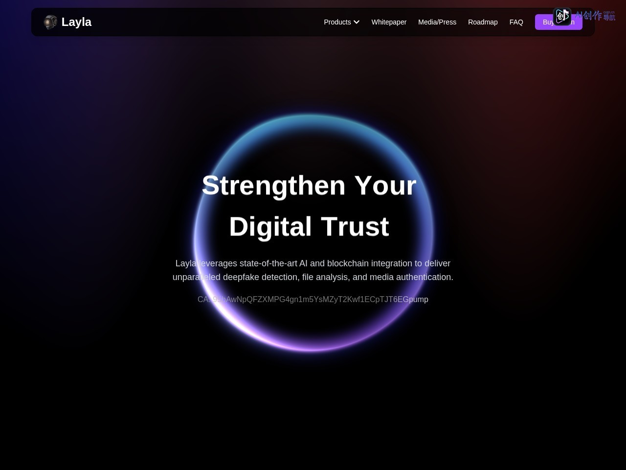 Layla Network AI 网站截图