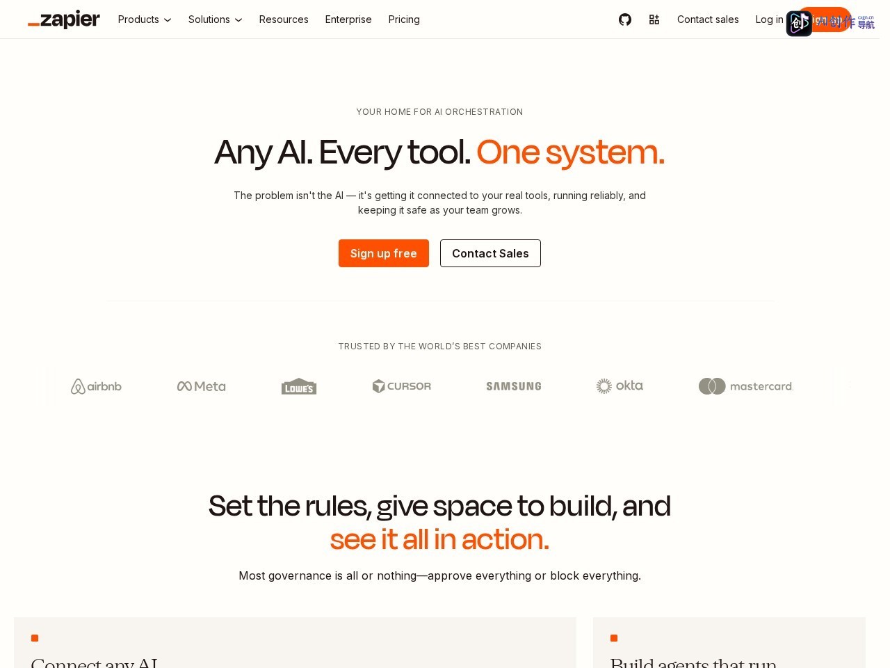 Zapier AI 网站截图