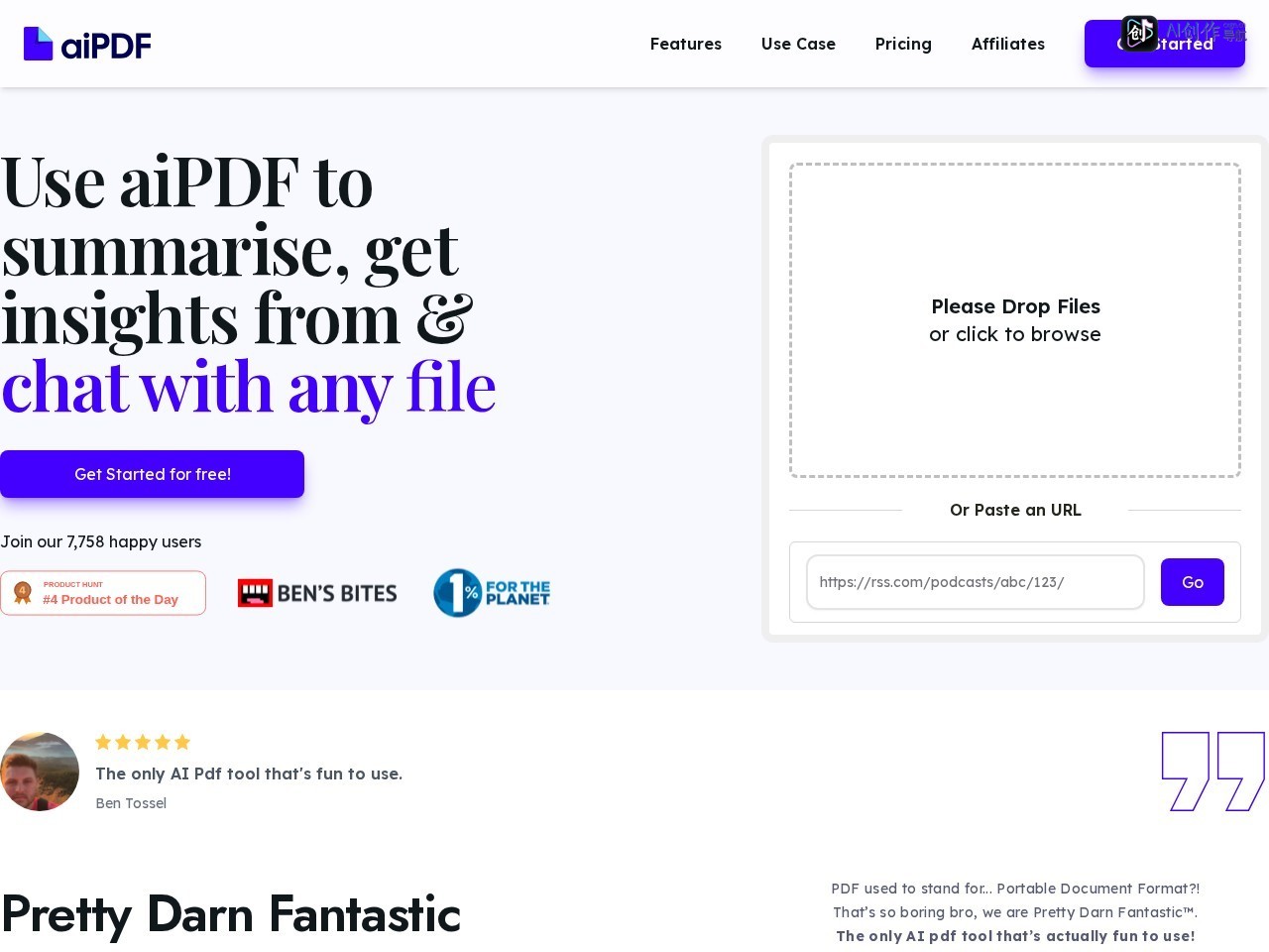 aiPDF 网站截图
