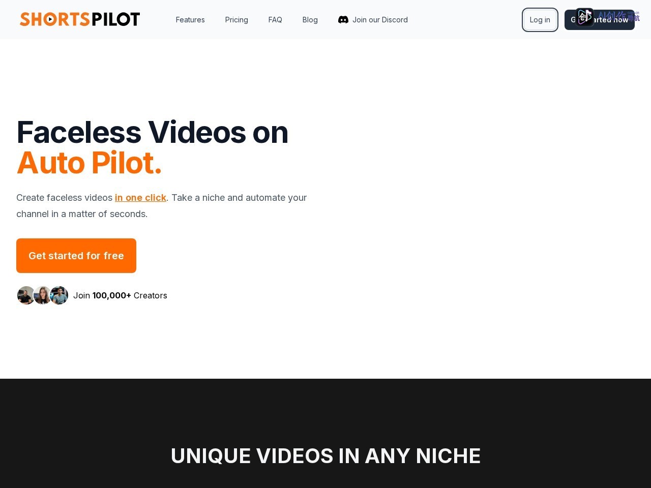 Shortspilot AI 网站截图