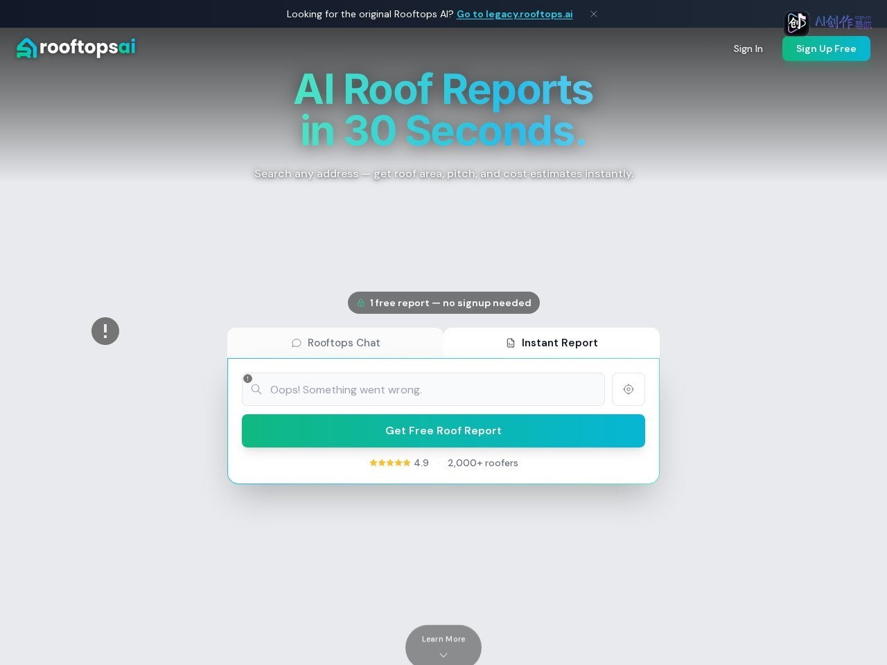 Rooftops AI 网站截图