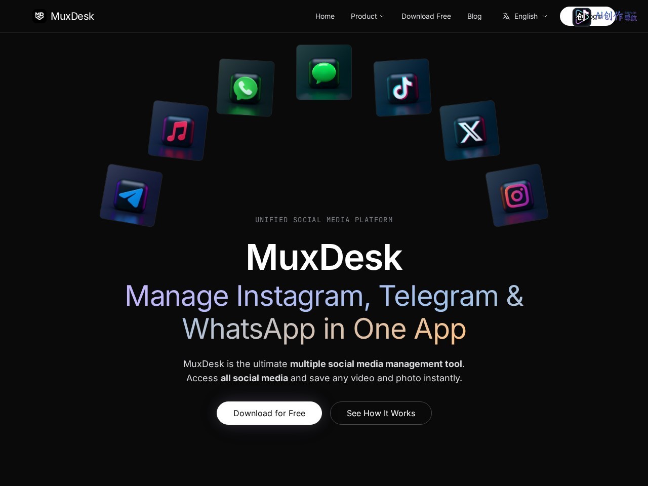 MuxDesk 网站截图