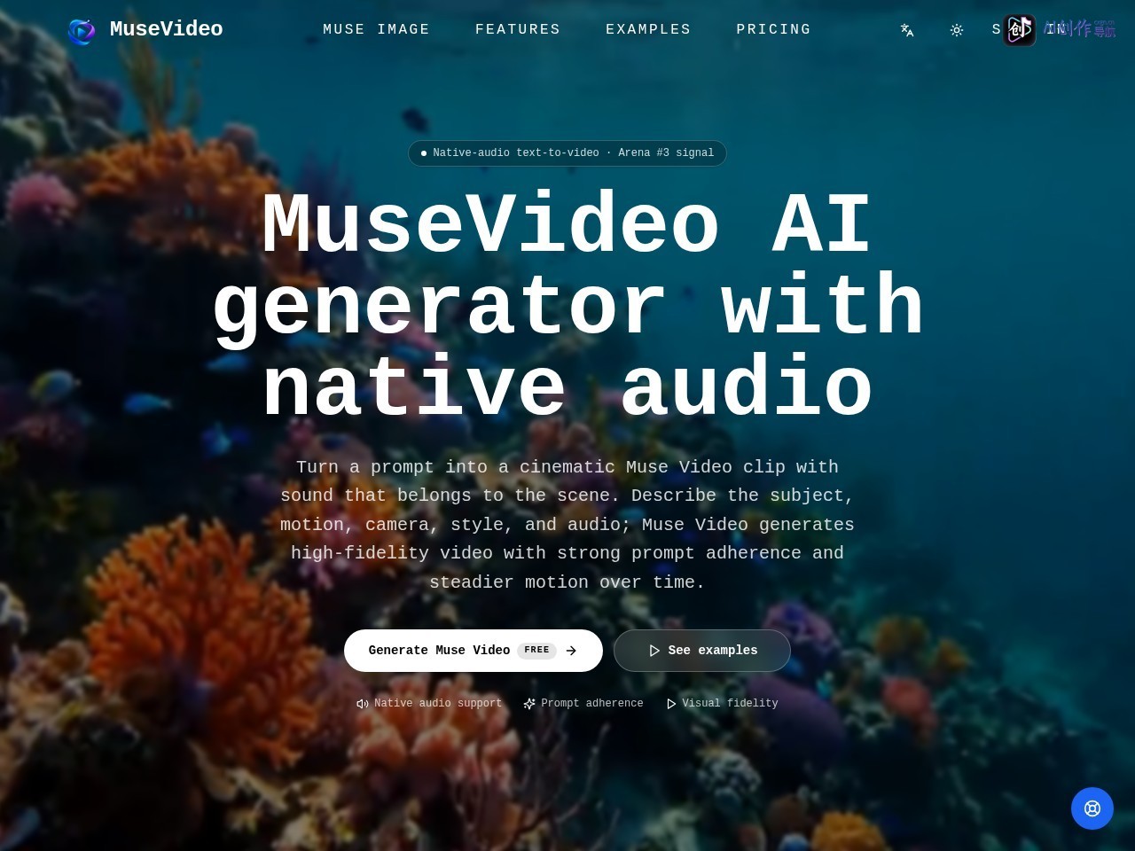 Muse Video 网站截图