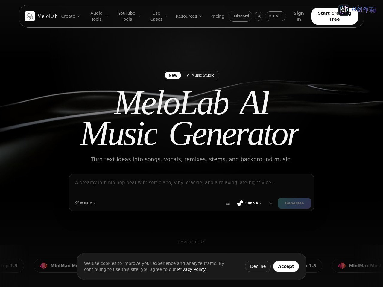 MeloLab 网站截图