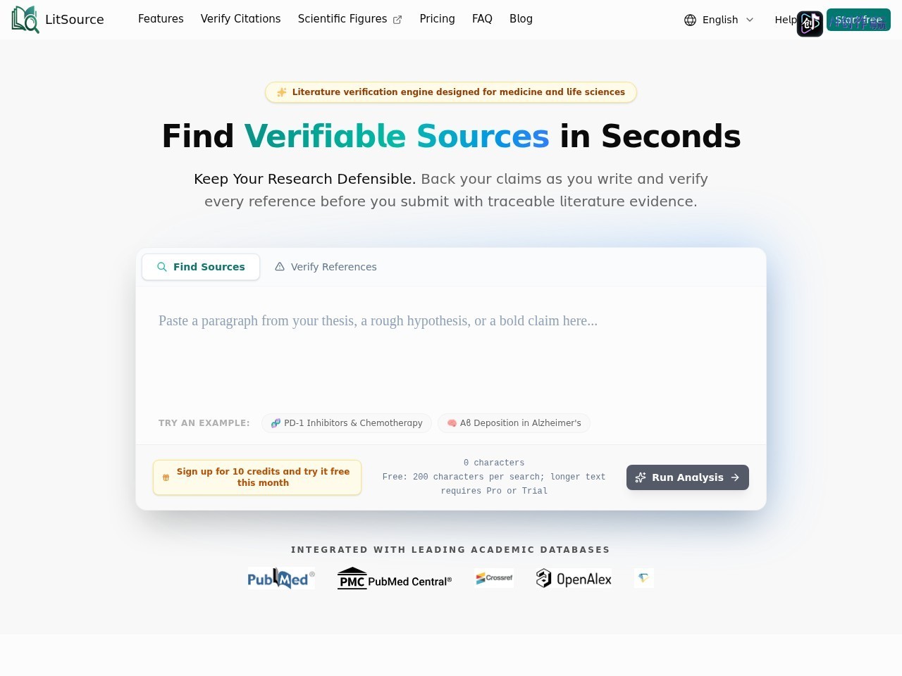 LitSource 网站截图