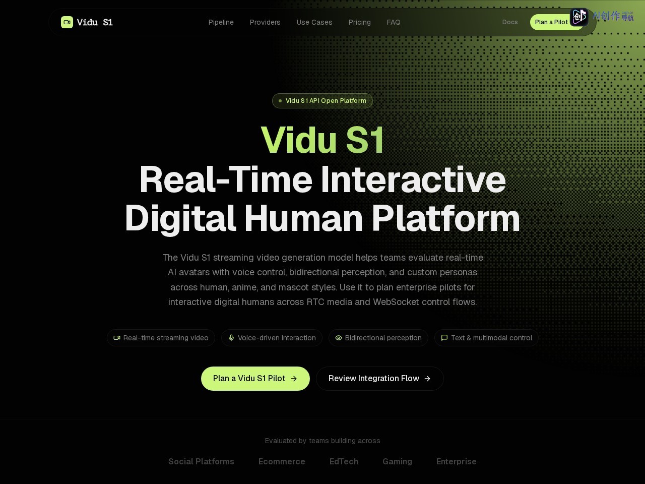 Vidu S1 网站截图