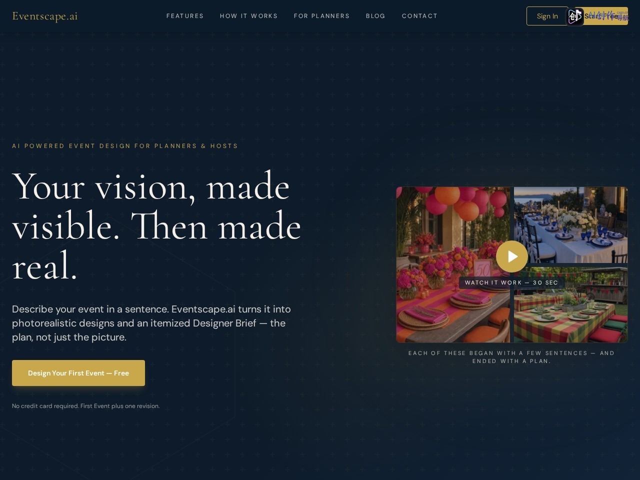 Eventscape.ai 网站截图