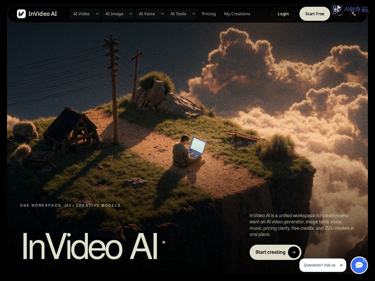 Invideo AI 网站截图