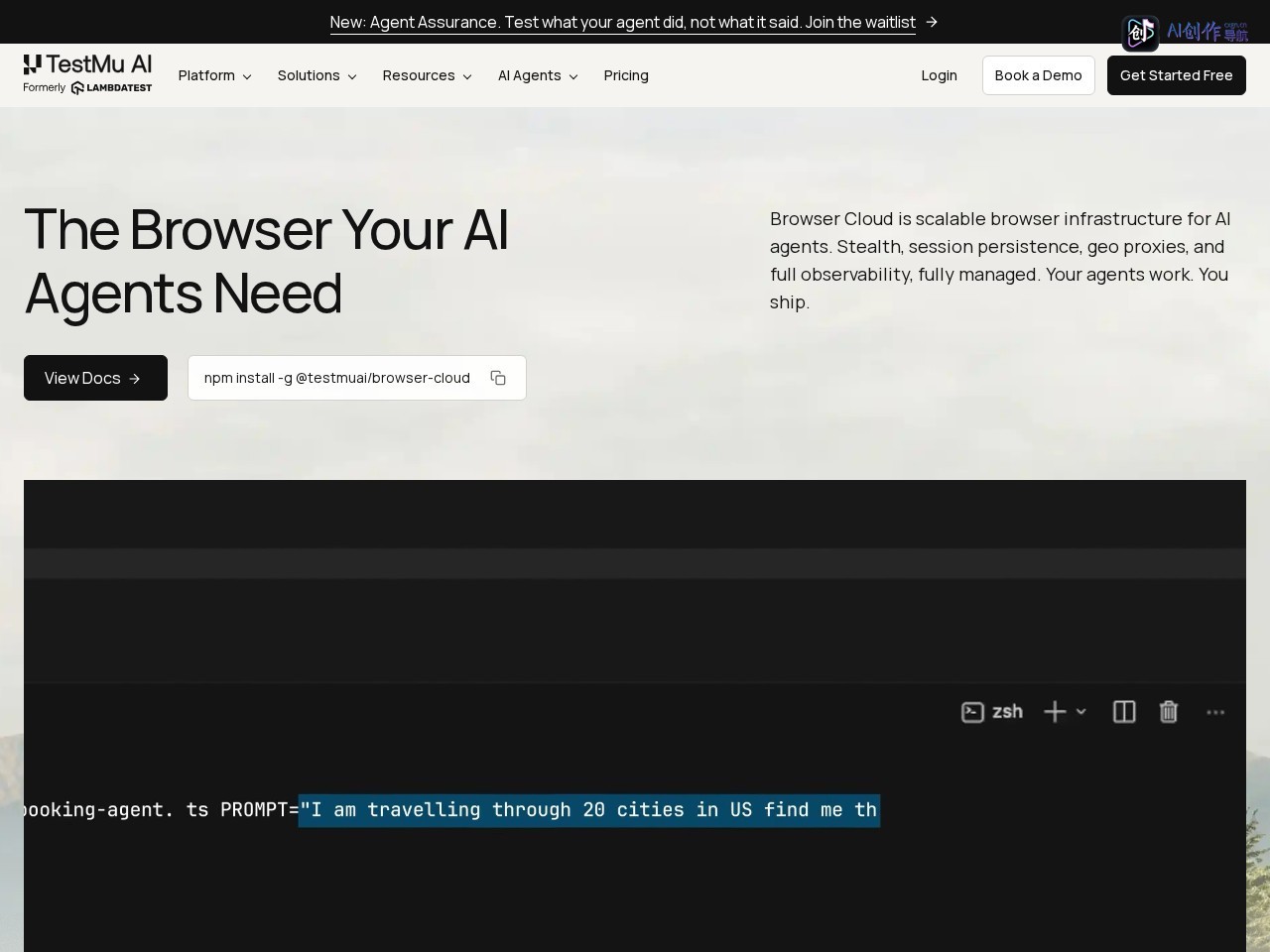Browser Cloud 网站截图