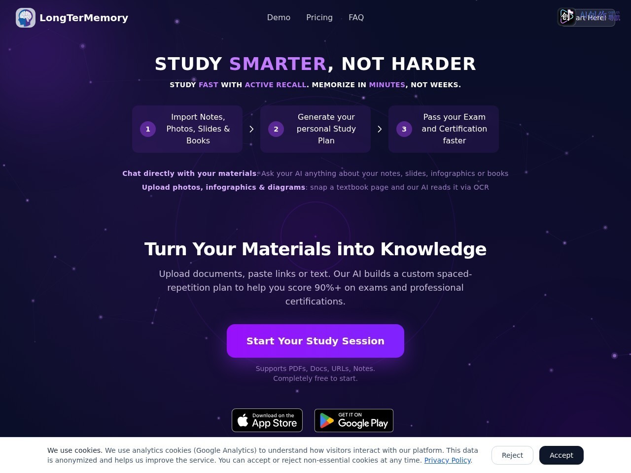 LongTerMemory 网站截图