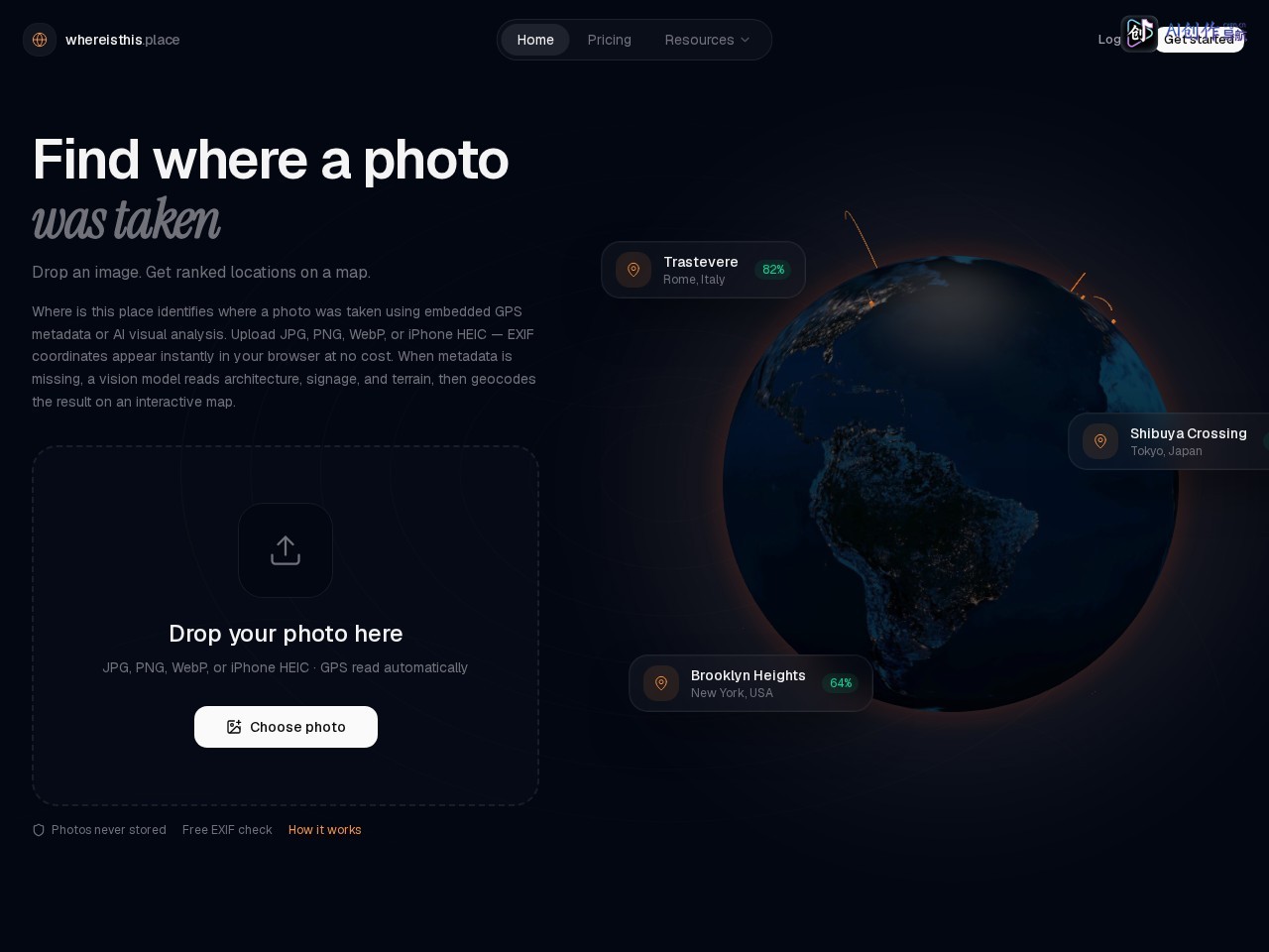 whereisthis.place 网站截图