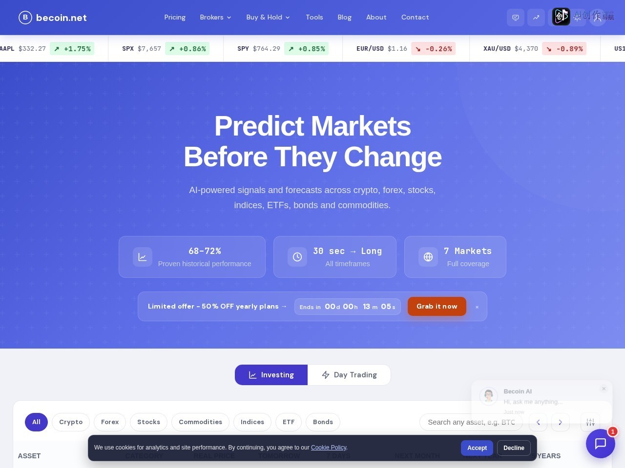 Becoin 网站截图