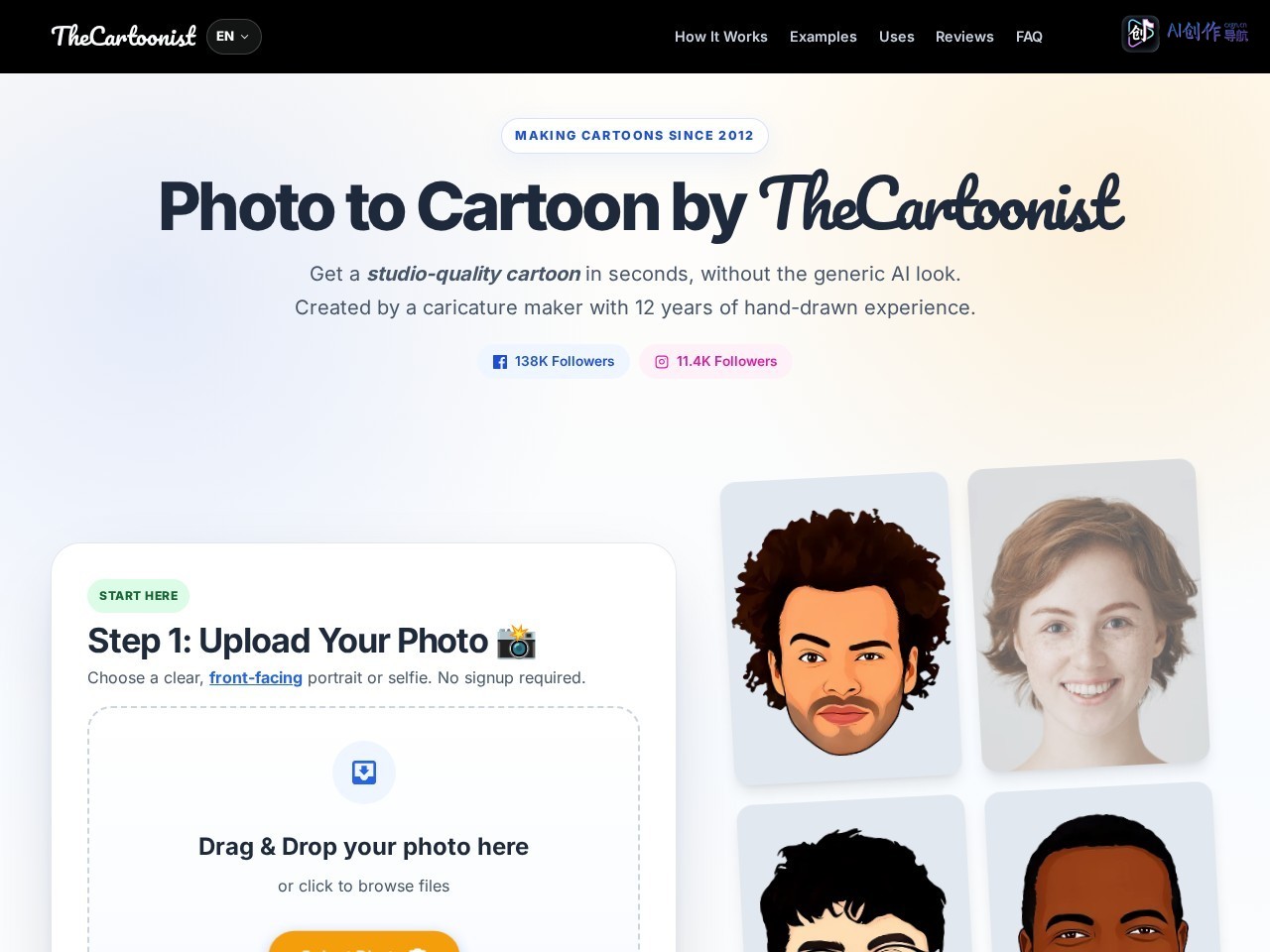 TheCartoonist.Studio 网站截图