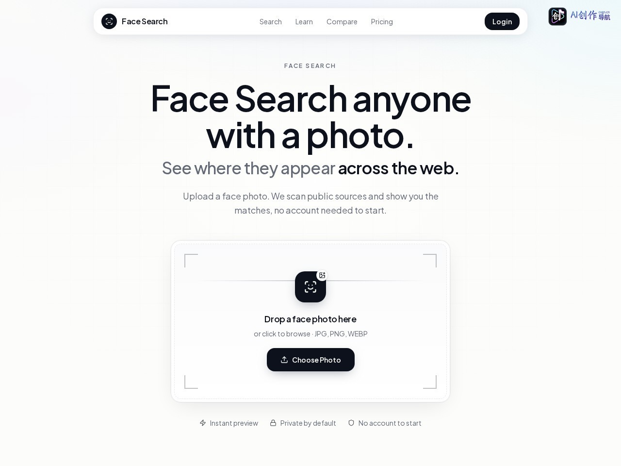 Face Search 网站截图
