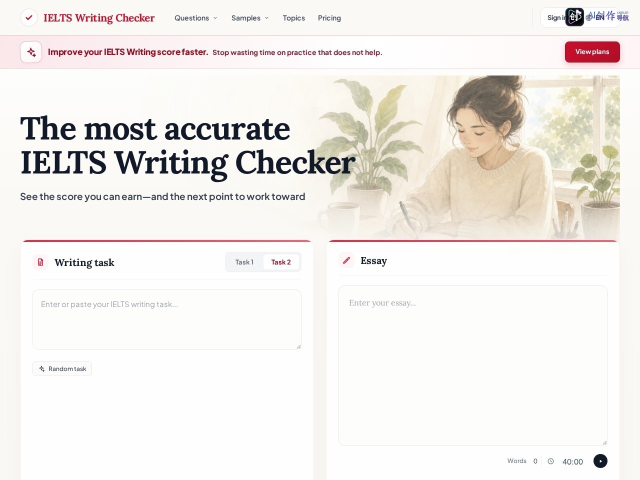 IELTS Writing Checker 网站截图